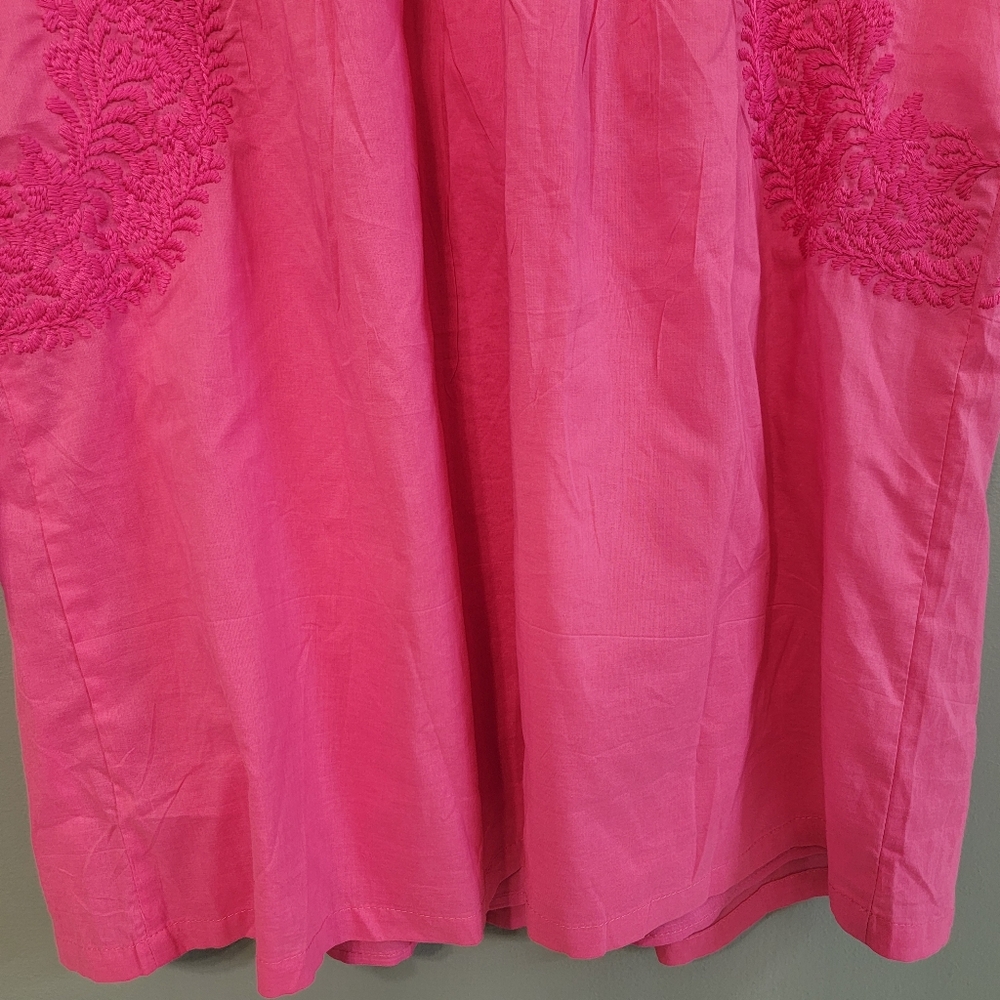 J. Marie Pink Embroidered Women's Peplum Top Womens Size MD New Farmhouse - Picture 11 of 11